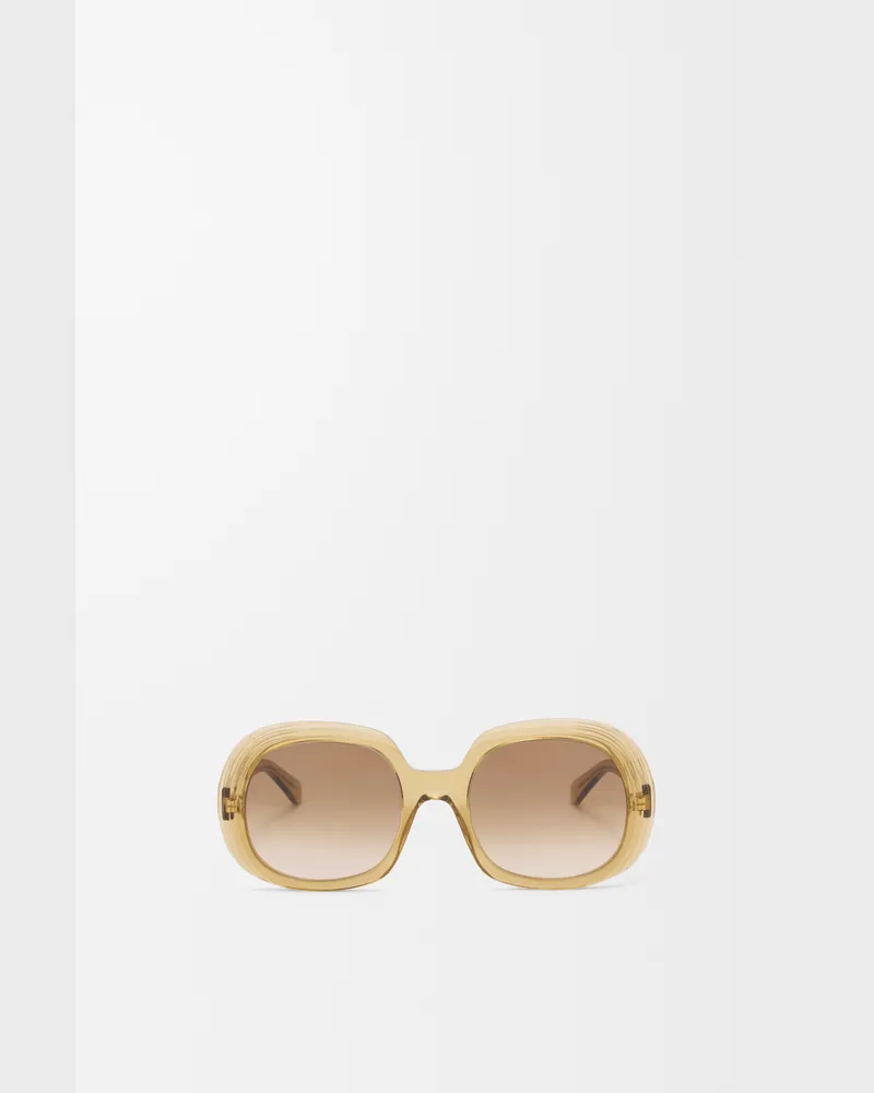 Loewe Mini Anagram Steps Square Sunglasses Mujer Transparent