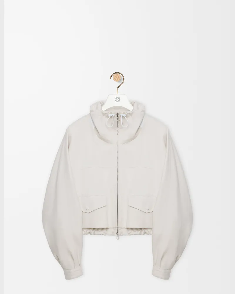 Loewe Jacket In Cotton And Silk Size Mujer Ivory