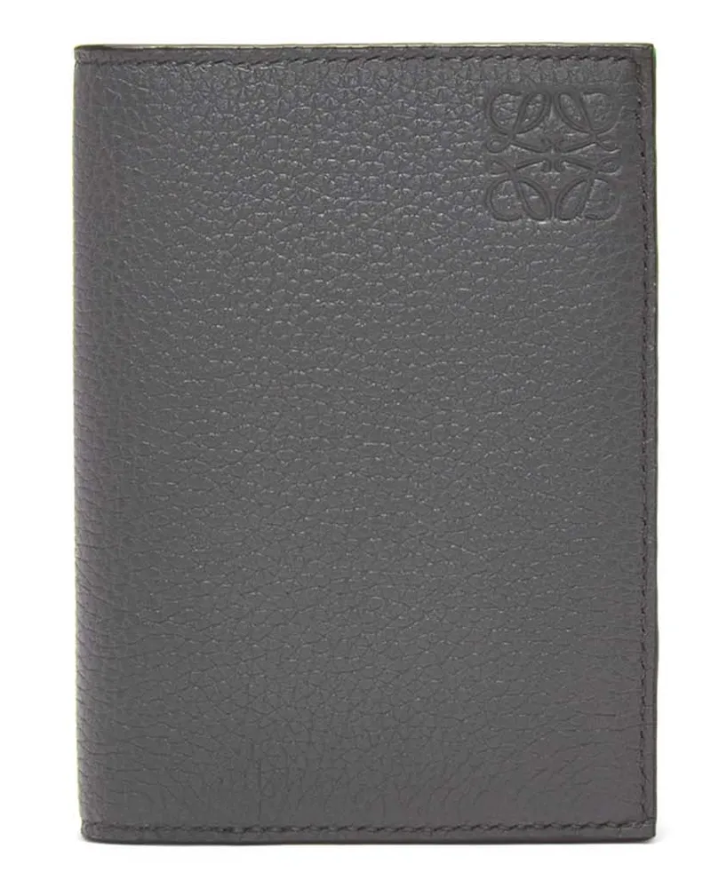 Loewe Luxury Bifold cardholder in soft grained calfskin Anthracite