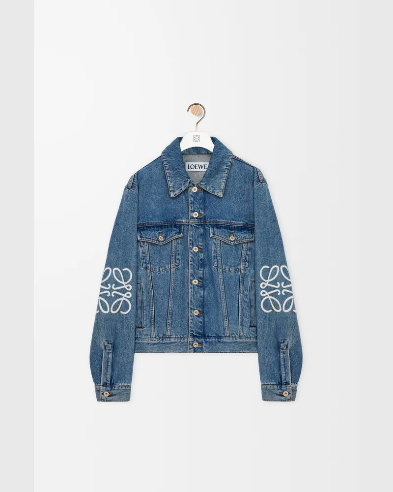 Loewe Anagram Jacket In Denim Size Hombre Mid