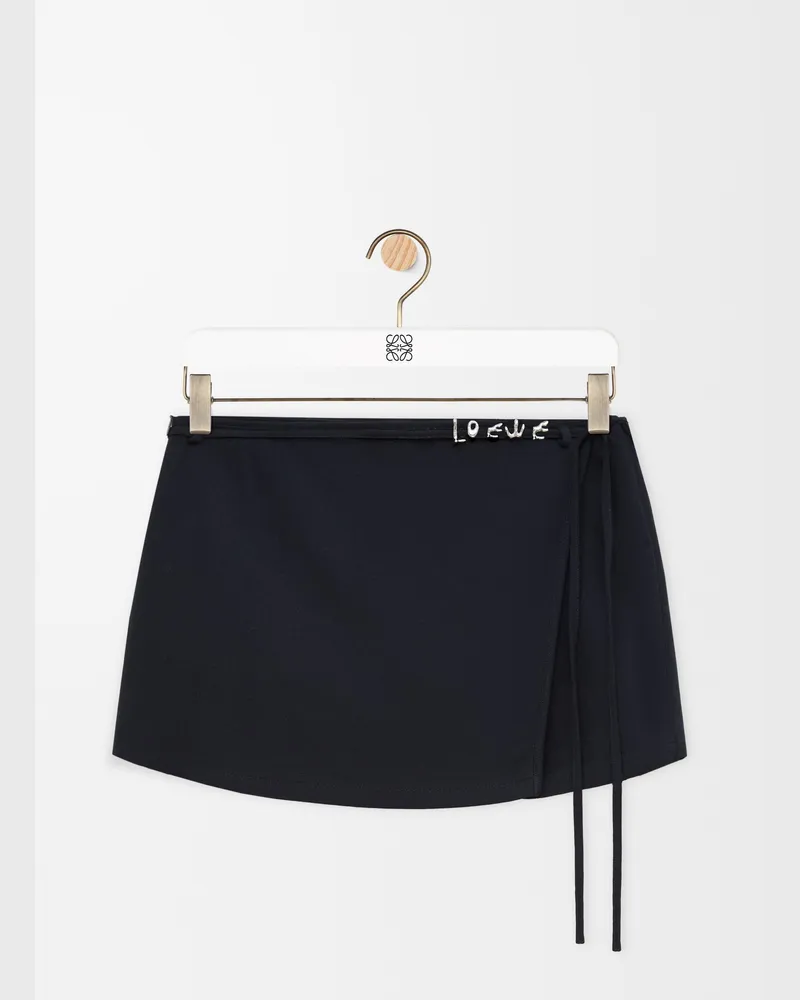 Loewe Shorts In Cotton Blend Size Mujer Black