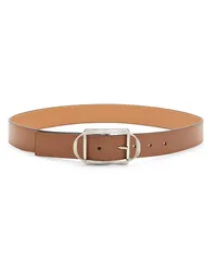 Loewe Luxury Curved buckle belt in smooth calfskin Tan