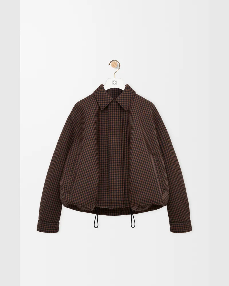 Loewe Drawstring Jacket In Wool Size Hombre Brown