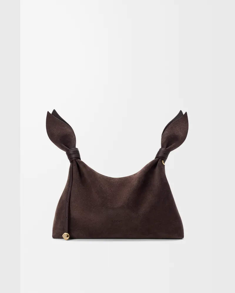 Loewe Medium Scarf Bag In Suede Mujer Dark