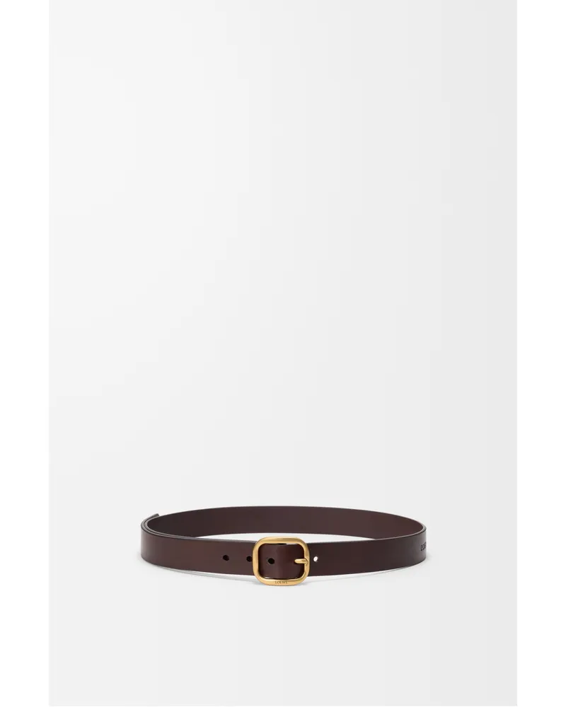 Loewe Rounded Soft Belt In Leather skin Size Mujer Dark