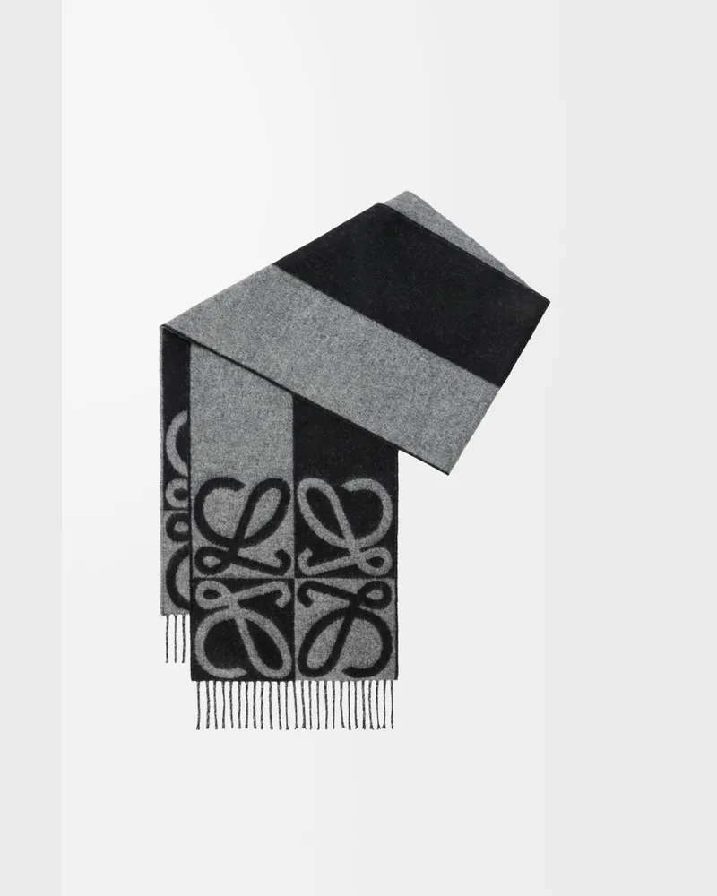 Loewe Scarf In Wool And Cashmere Mujer Black