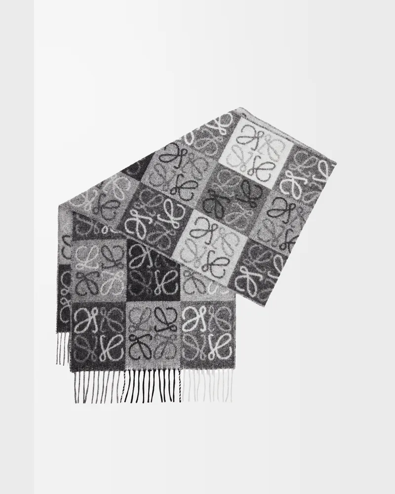 Loewe Scarf In Wool And Cashmere Mujer Black