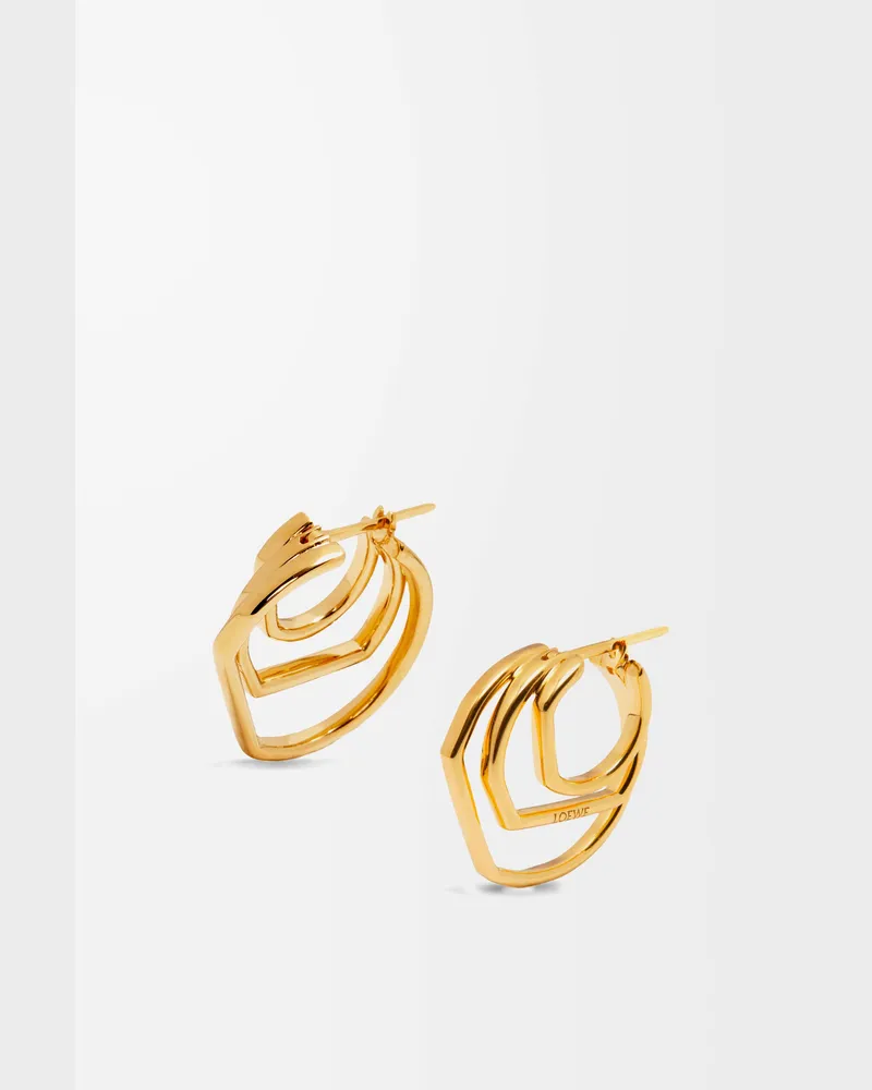 Loewe Stacked Hoop Earrings In Sterling Silver Mujer Gold