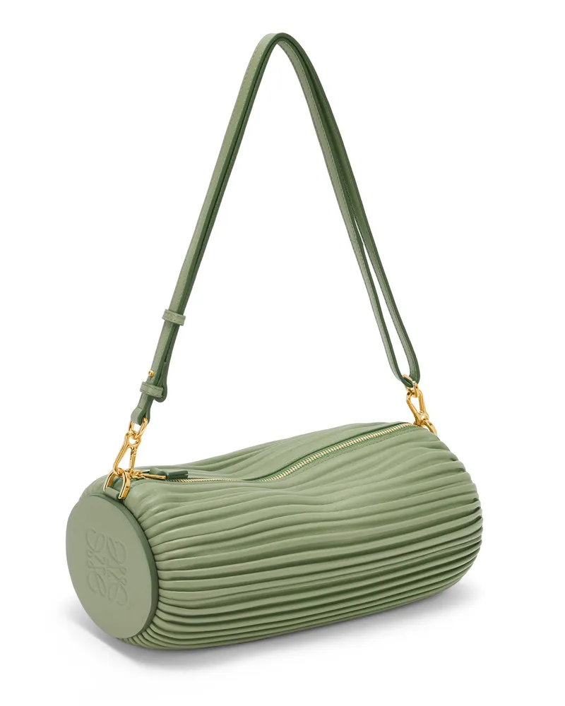 Loewe Luxury Bracelet Pouch in pleated nappa Rosemary