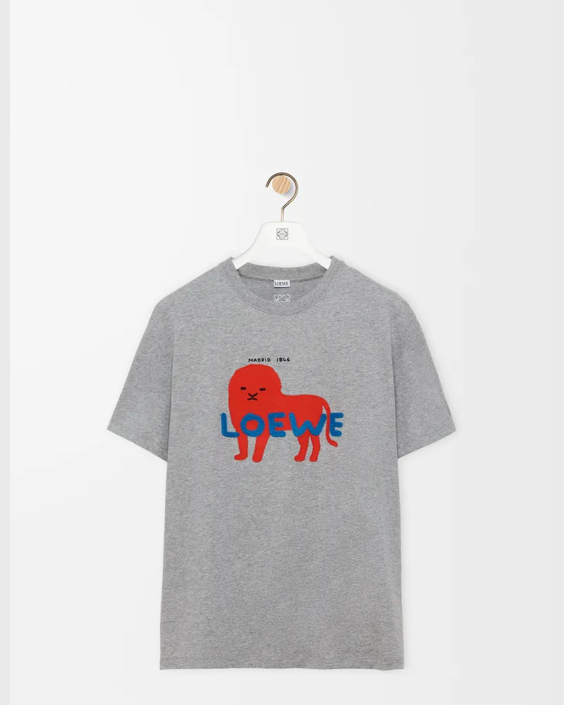 Loewe Relaxed Fit T-shirt In Cotton Size Hombre Grey