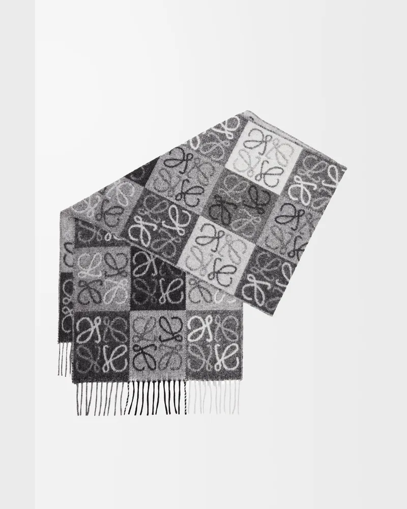 Loewe Scarf In Wool And Cashmere Mujer Black