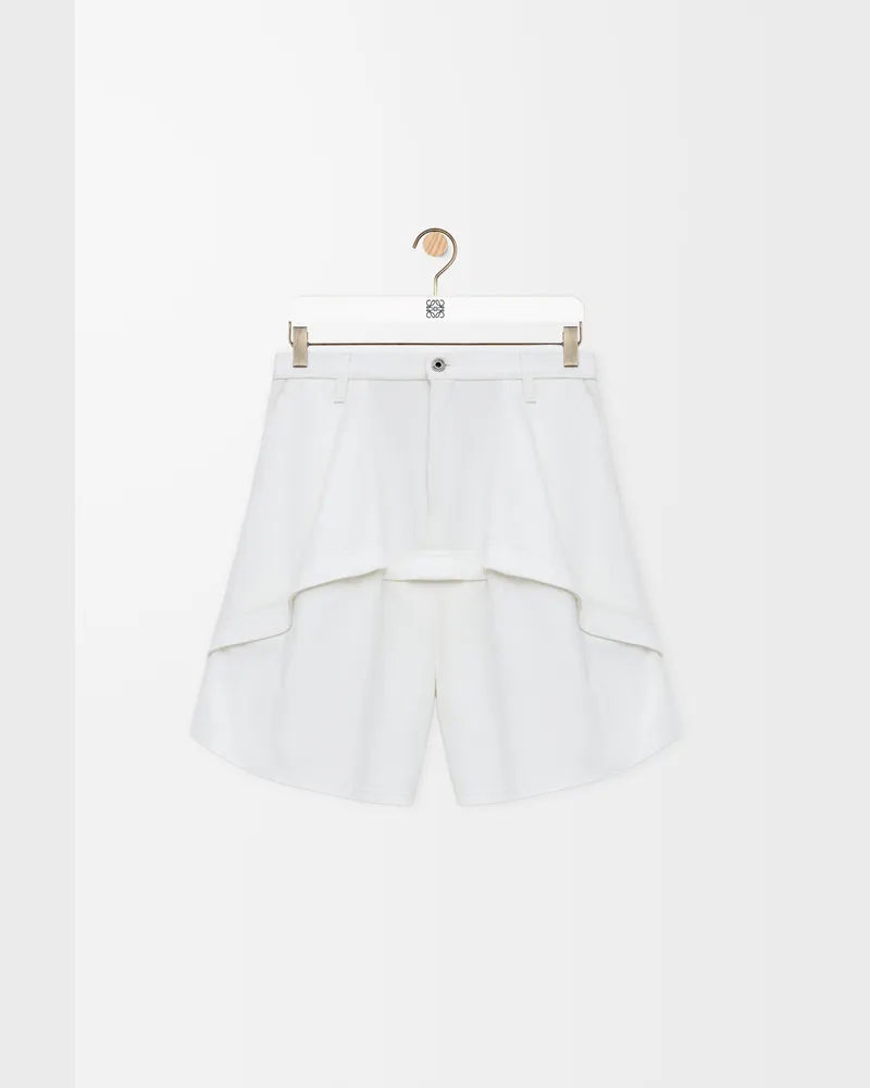 Loewe Shorts In Denim Size Mujer White