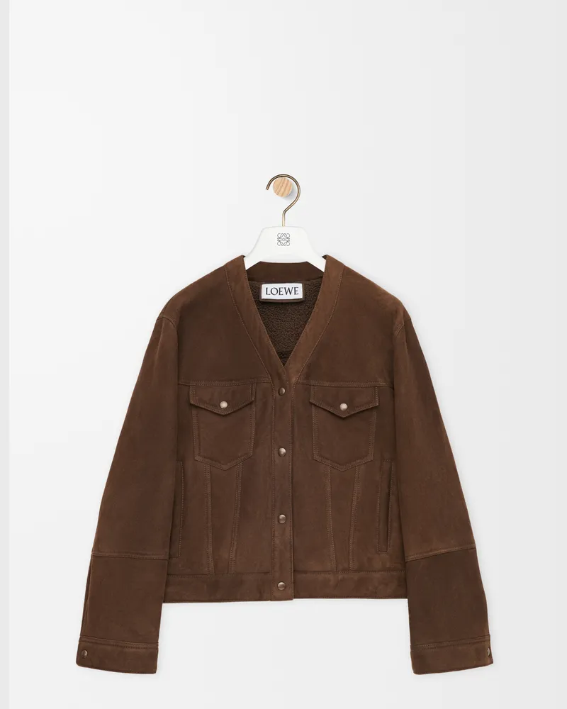 Loewe Cardigan In Shearling Size Mujer Dark