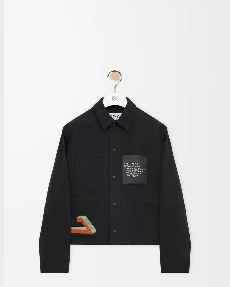 Loewe Jacket In Cotton Size Mujer Black