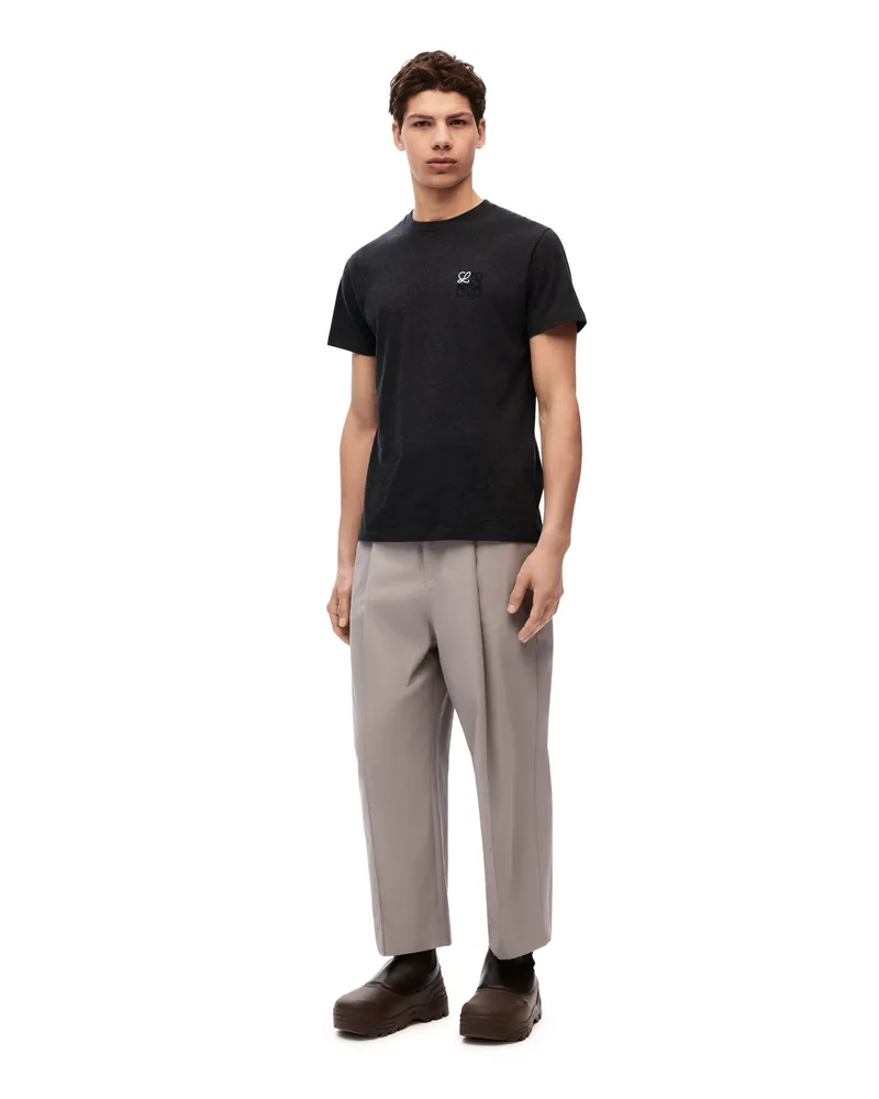 Loewe Luxury Regular fit T-shirt in cotton Anthracite