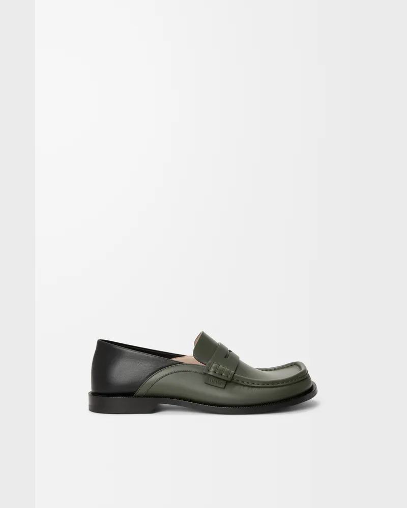 Loewe Campo Flap Back Loafer In Waxy Leather skin Size Hombre Sage