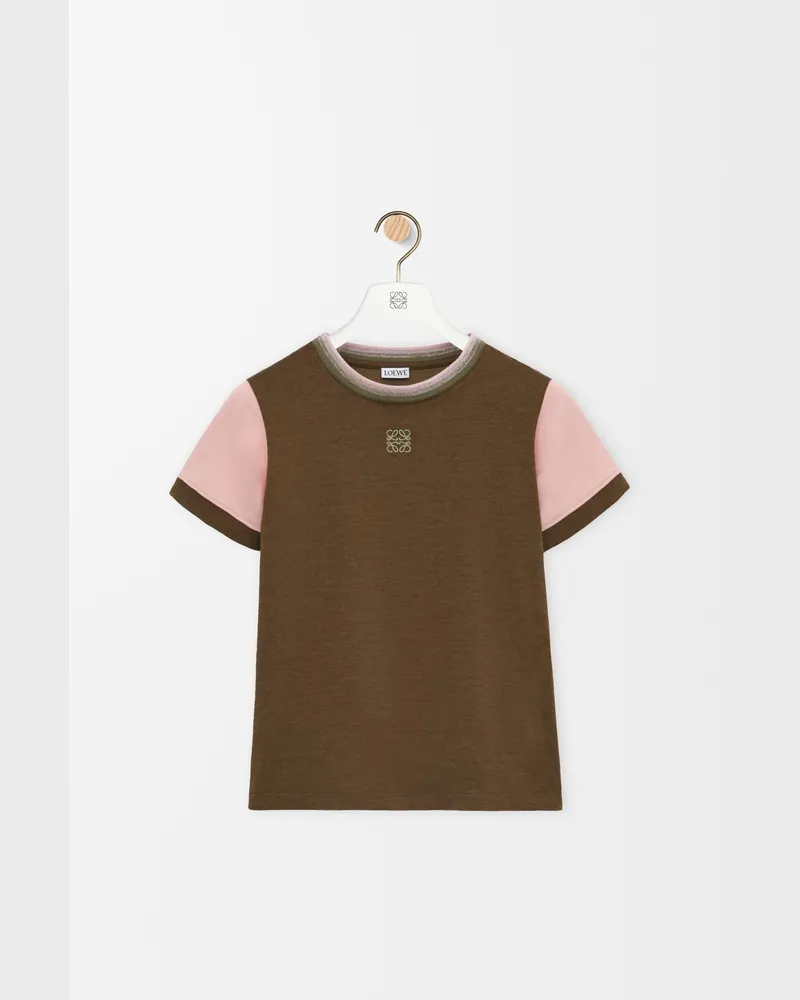 Loewe Small Fit T-shirt In Cotton Blend Size Mujer Khaki