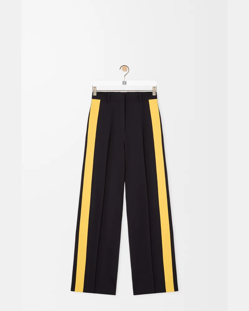 Loewe Trousers In Viscose And Wool Blend Size Mujer Navy