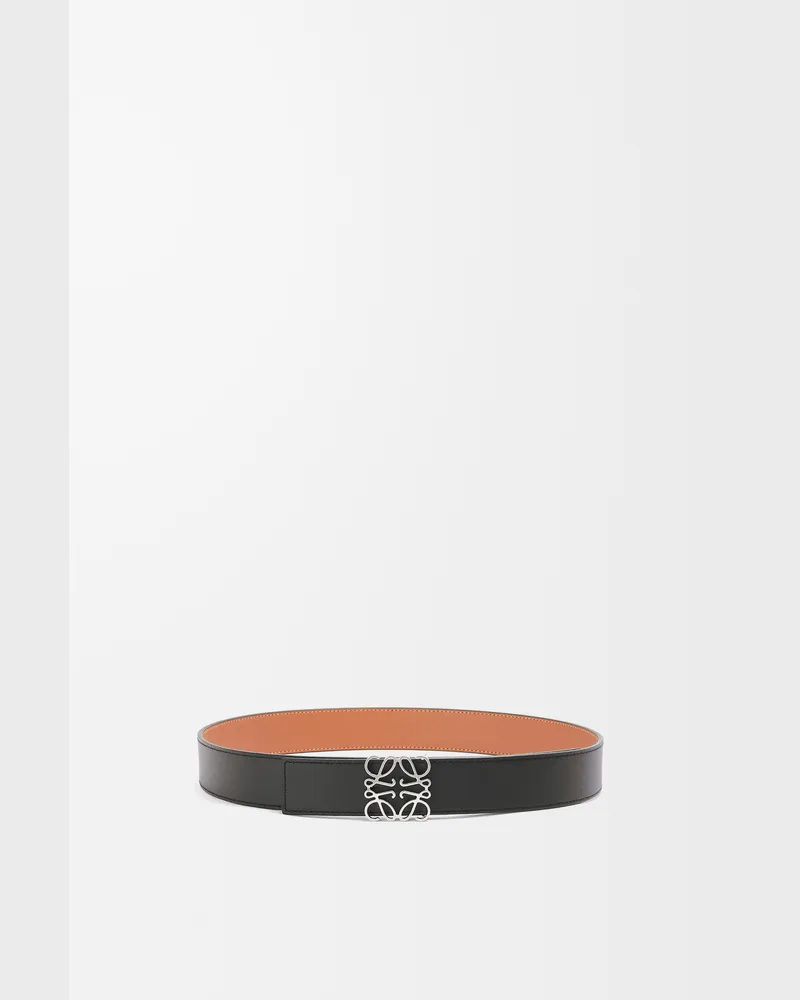 Loewe Reversible Anagram Belt In Leather skin Size Hombre Black