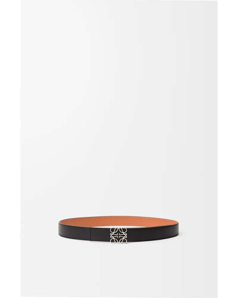 Loewe Reversible Anagram Belt In Leather skin Size Hombre Black