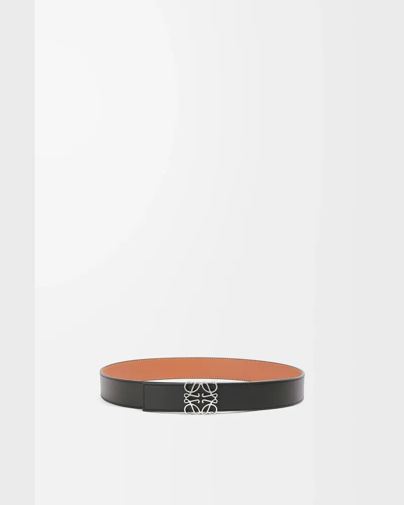 Loewe Reversible Anagram Belt In Leather skin Size Hombre Black
