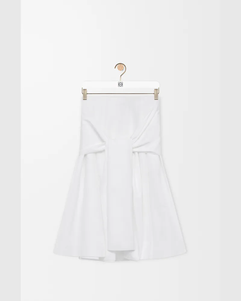 Loewe Wrap Skirt In Cotton Size Mujer White
