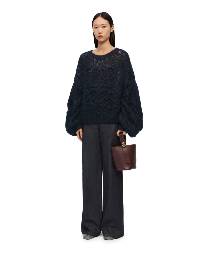 Loewe Luxury Anagram sweater in mohair Dark