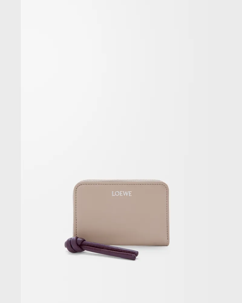 Loewe Zipped Coin Purse In Shiny Nappa Leather skin Mujer Clay