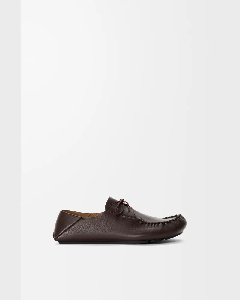 Loewe Rambla Boat Shoe In Soft Leather skin Size Hombre Dark