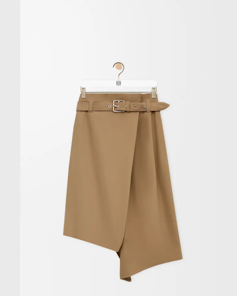 Loewe Skirt In Cotton Size Mujer Beige
