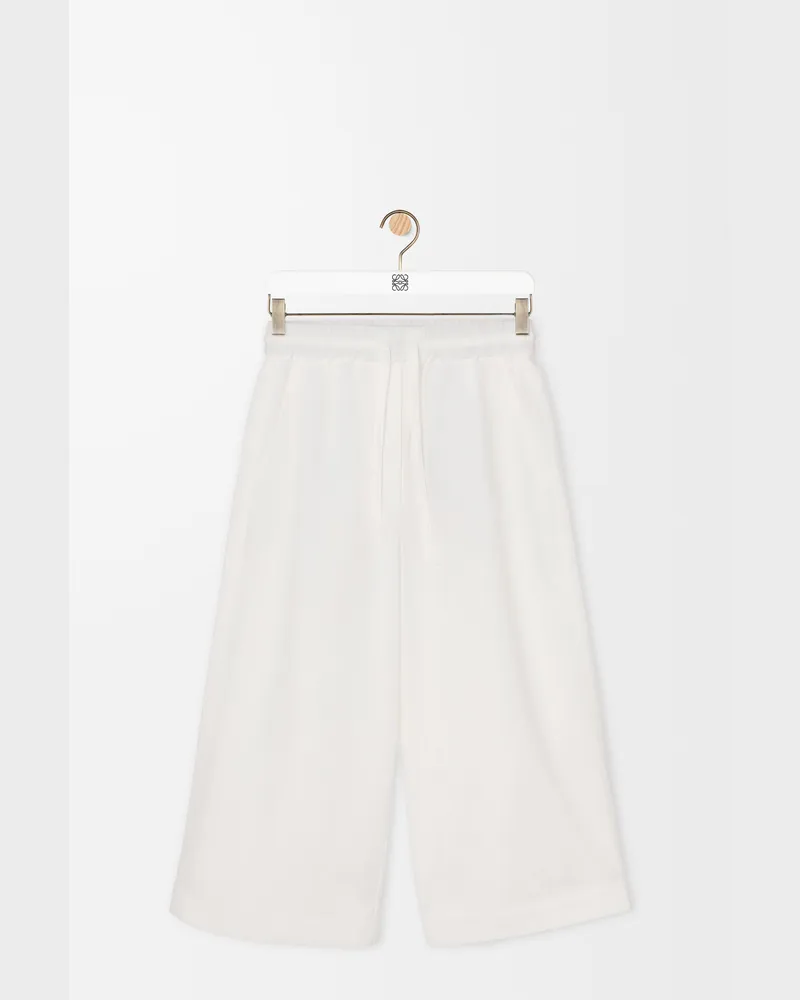 Loewe Cropped Trousers In Denim Size Mujer White