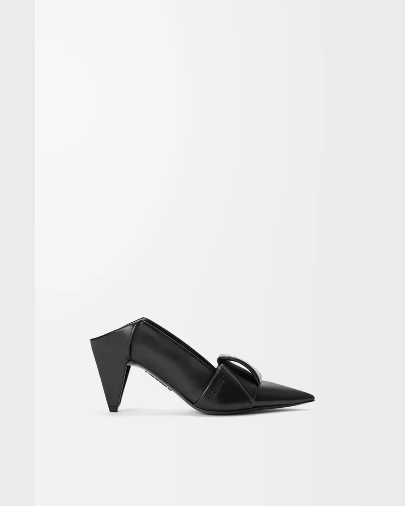 Loewe Origami Flap Back Pump In Lambskin Size Mujer Black
