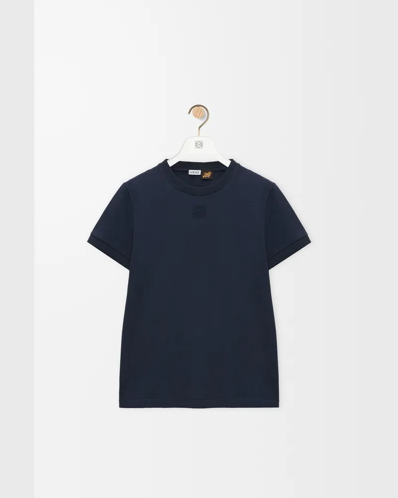 Loewe Lace T-shirt In Cotton Size Mujer Navy