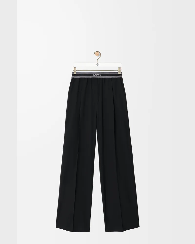 Loewe Trousers In Wool Size Mujer Black