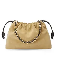 Loewe Luxury Large Flamenco purse in suede calfskin Gold