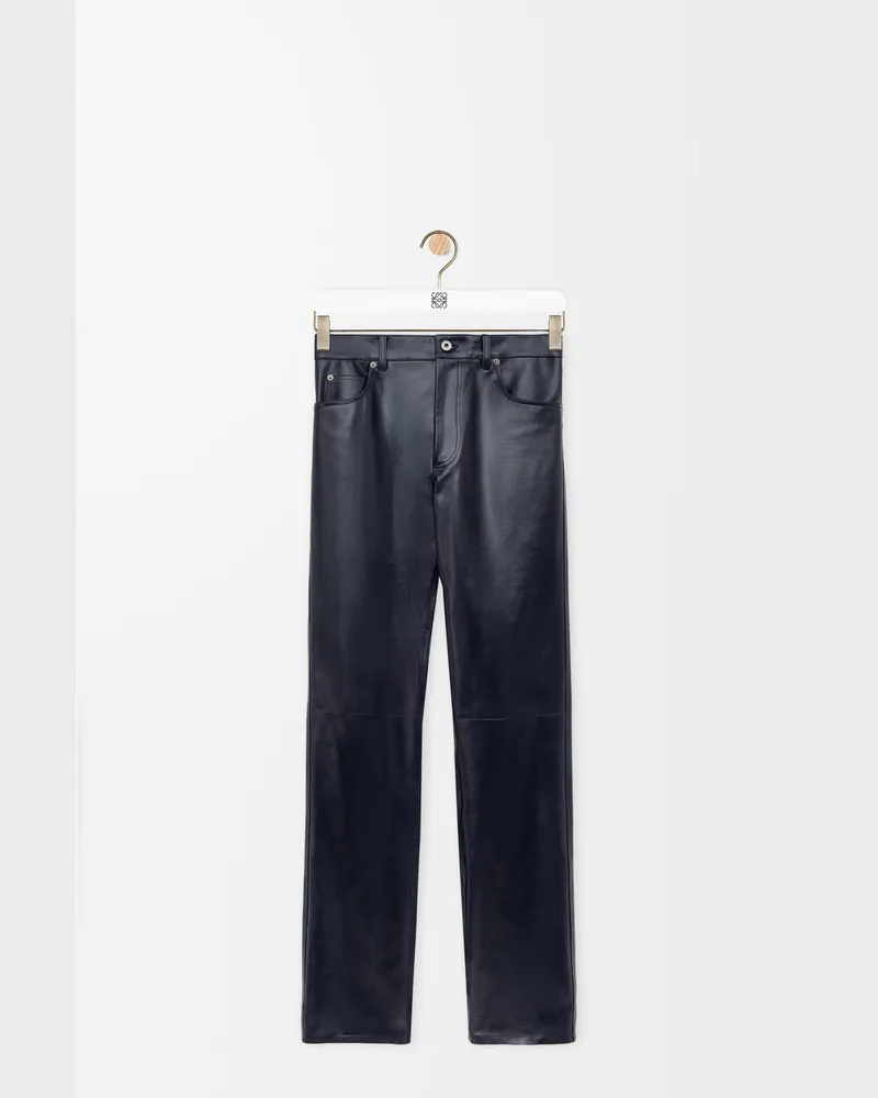 Loewe Trousers In Nappa Leather skin Size Hombre Navy