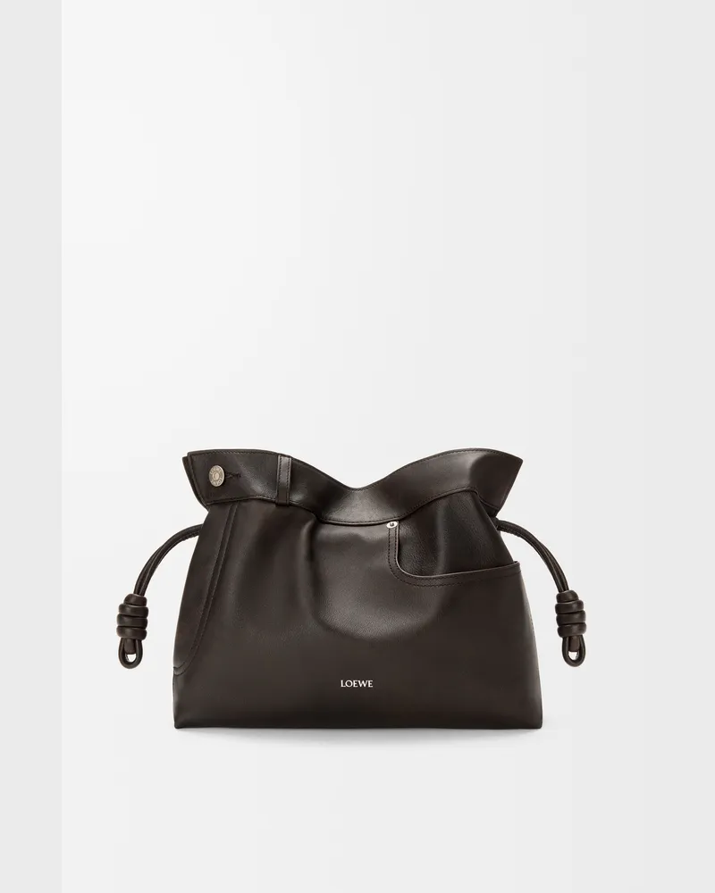 Loewe Panta Medium Flamenco Clutch In Shiny Leather skin Mujer Vintage