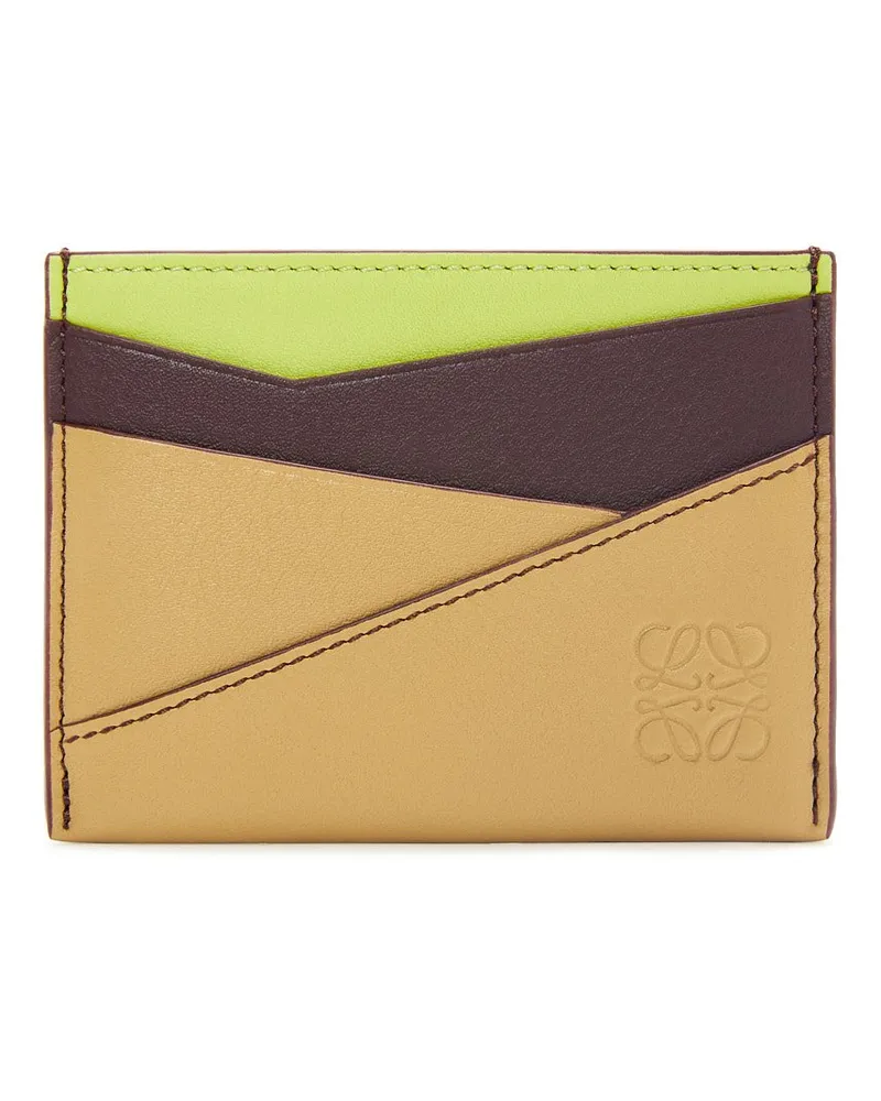 Loewe Luxury Puzzle plain cardholder in classic calfskin Sahara