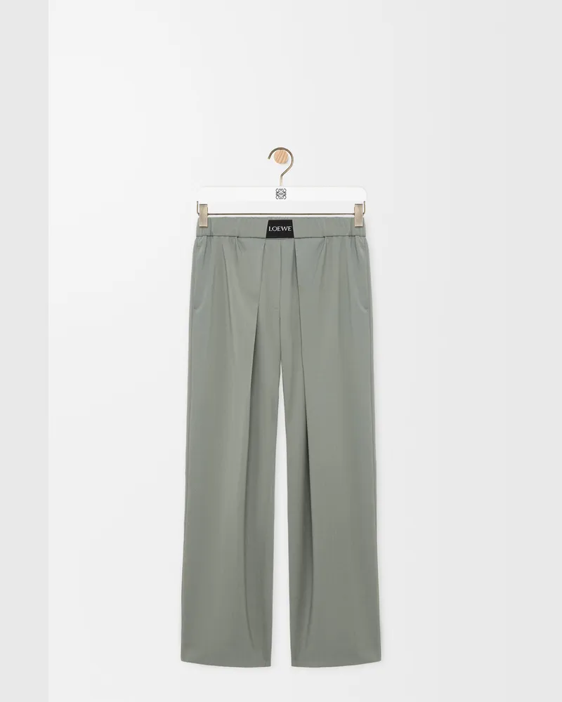 Loewe Elasticated Trousers In Wool Size Mujer Light