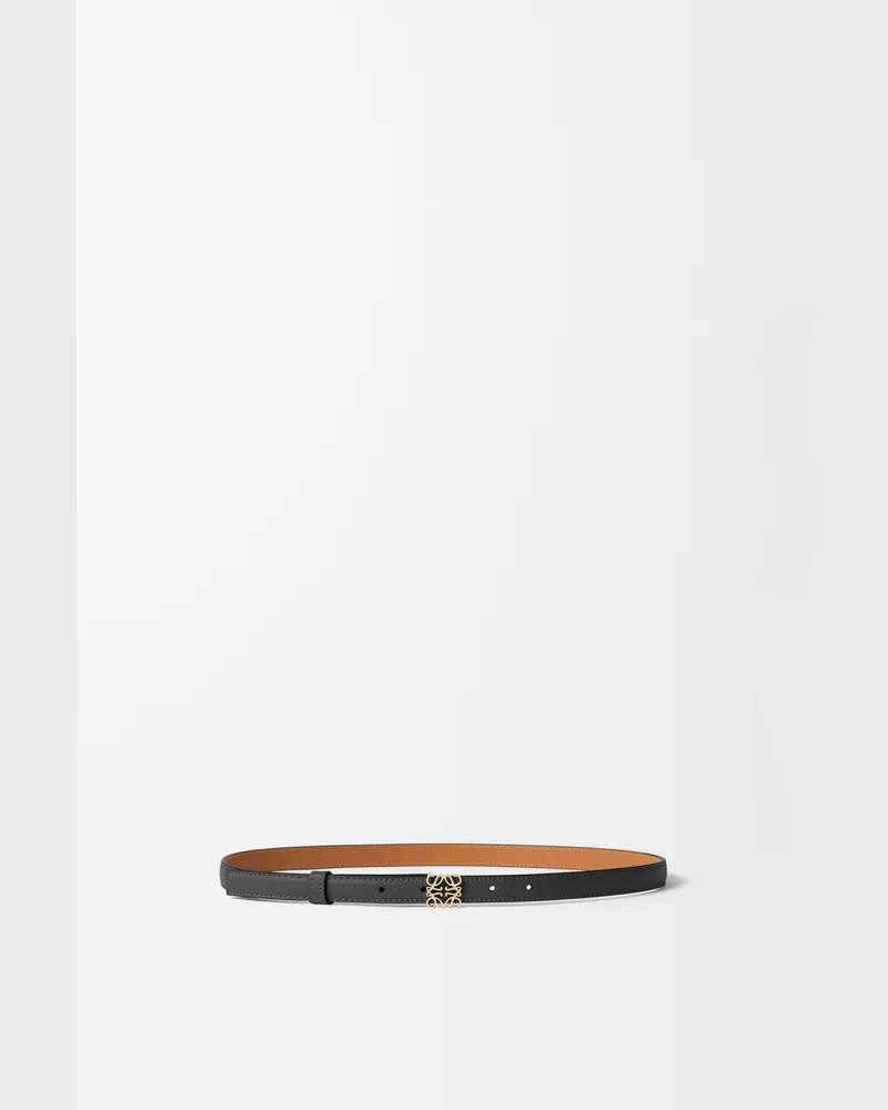 Loewe Anagram Belt In Pebble Grain Leather skin Size Mujer Black