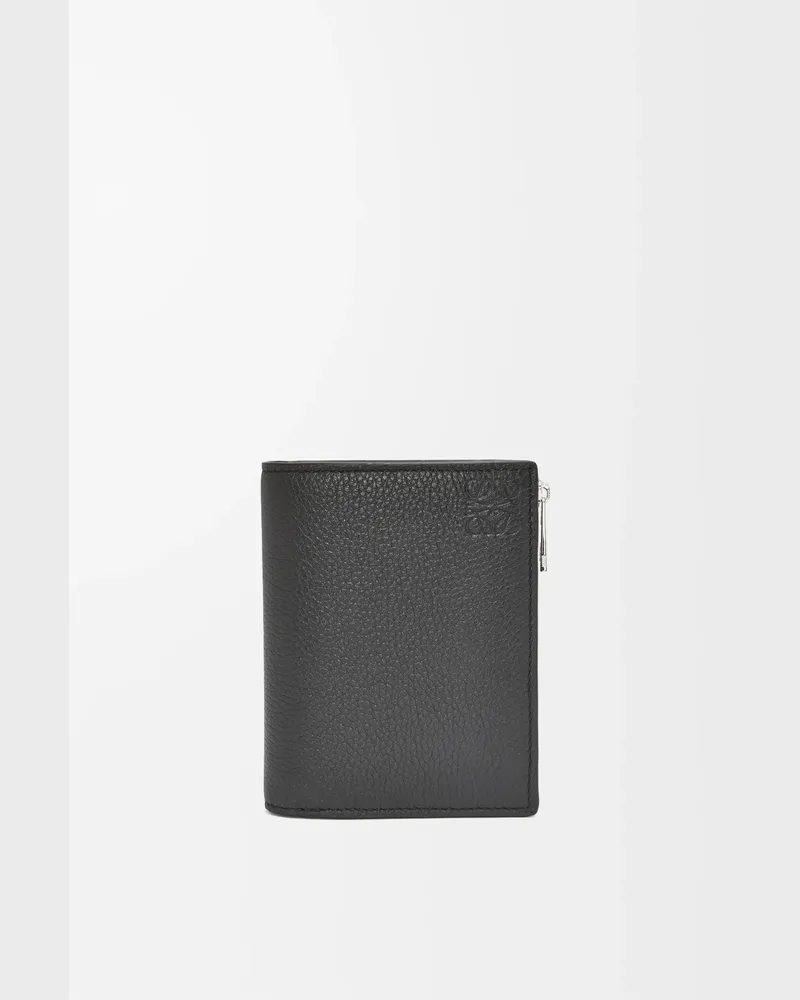 Loewe Slim Compact Wallet In Soft Grained Leather skin Hombre Black