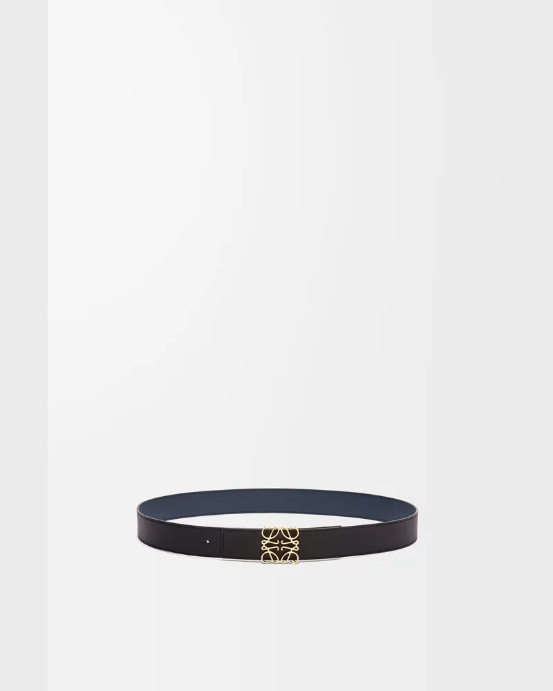Loewe Reversible Anagram Belt In Leather skin Size Hombre Black