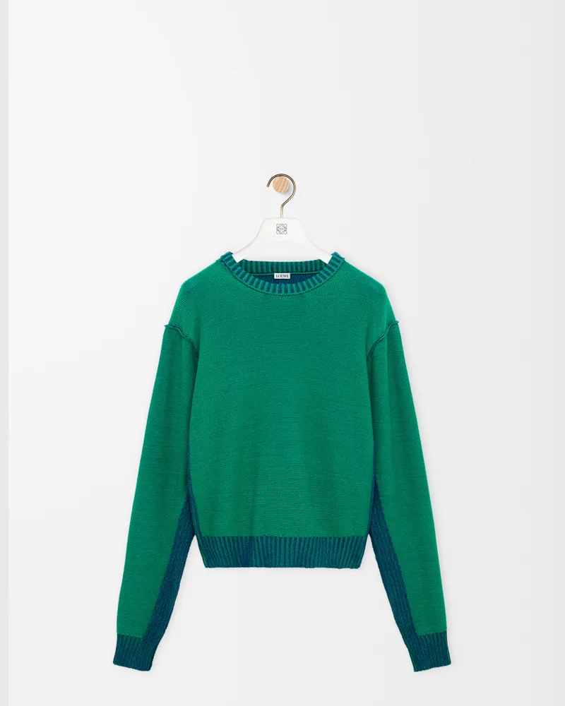 Loewe Sweater In Cotton And Wool Size Hombre Green