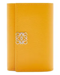 Loewe Luxury Anagram small vertical wallet in pebble grain calfskin Sunflower