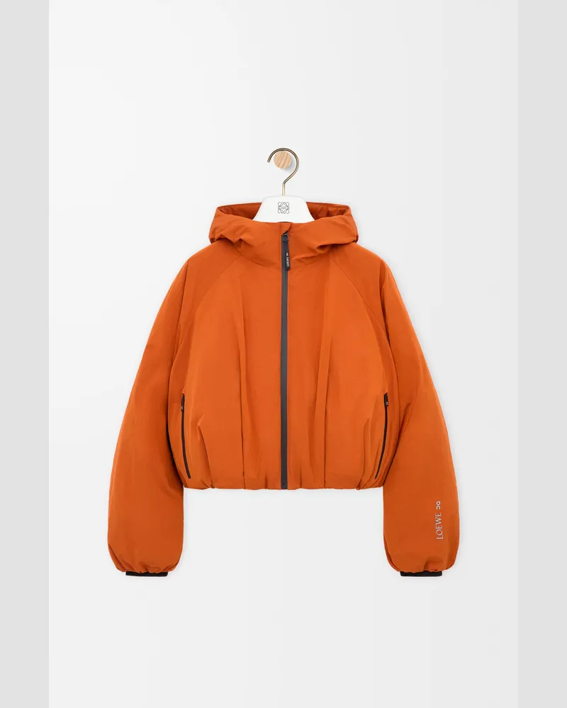Loewe Cropped Puffer Jacket In Technical Shell Size Mujer Dark