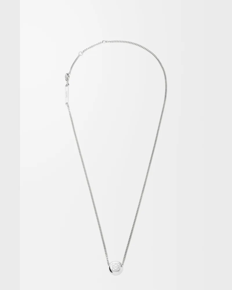 Loewe Pebble Necklace In Sterling Silver Mujer Silver