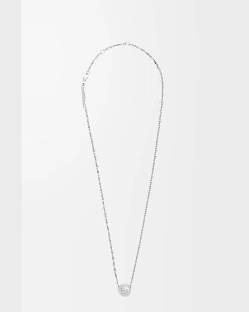Loewe Pebble Necklace In Sterling Silver Mujer Silver
