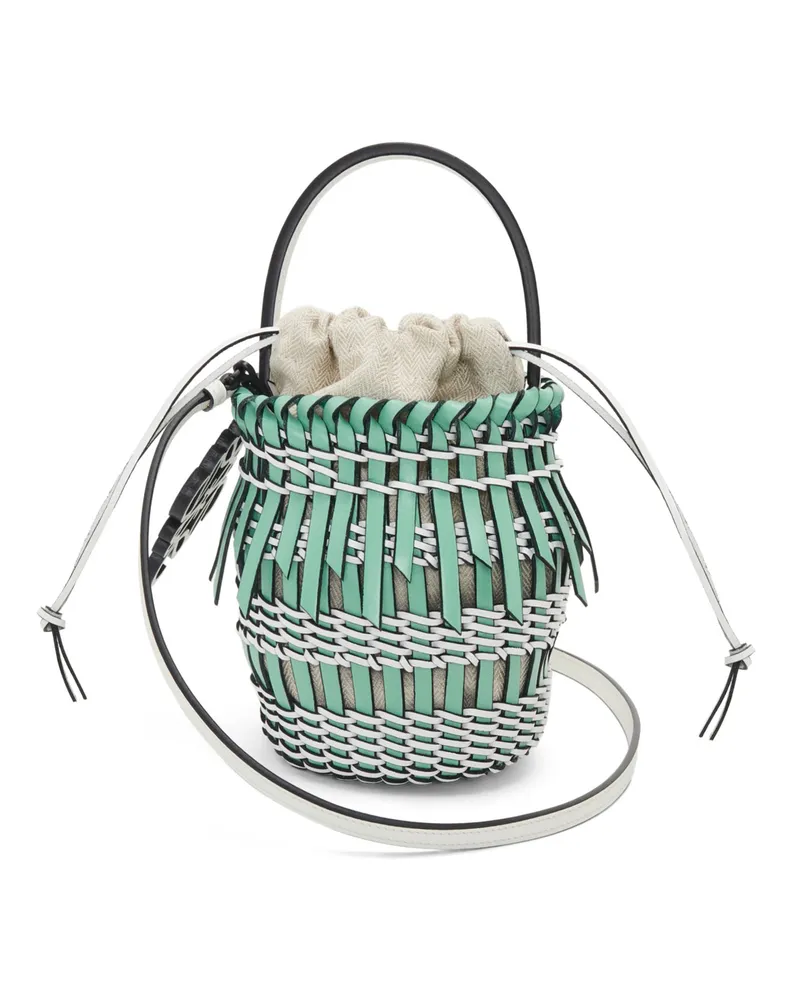 Loewe Luxury Small Fringe Bucket bag in calfskin Fresh