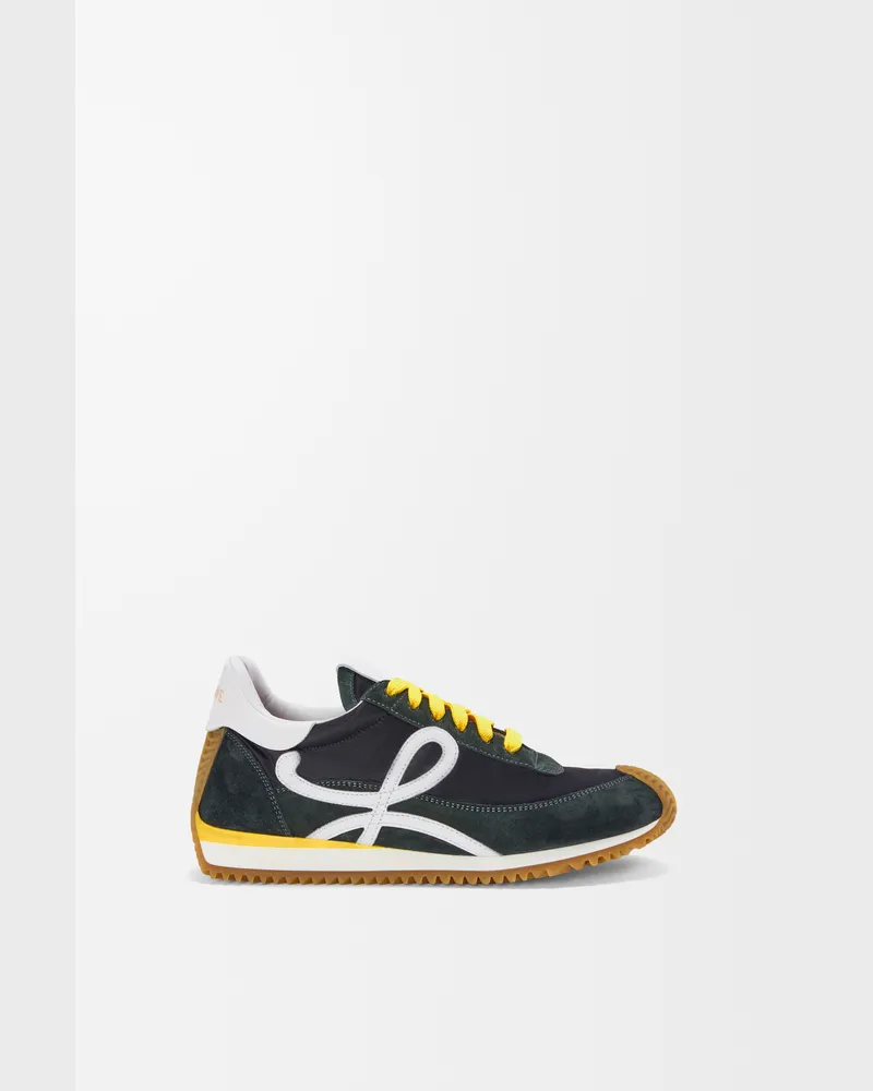 Loewe Flow Runner 2.0 In Nylon And Suede Size Hombre Black