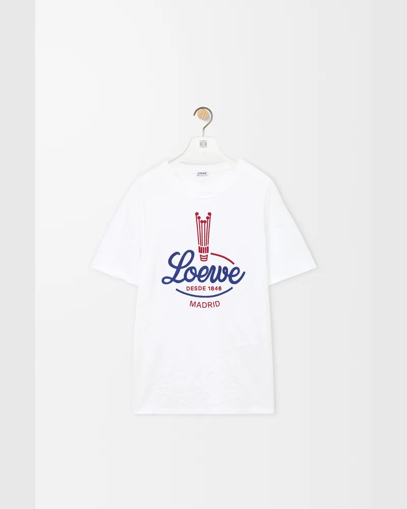 Loewe T-shirt In Cotton Blend Size Mujer White